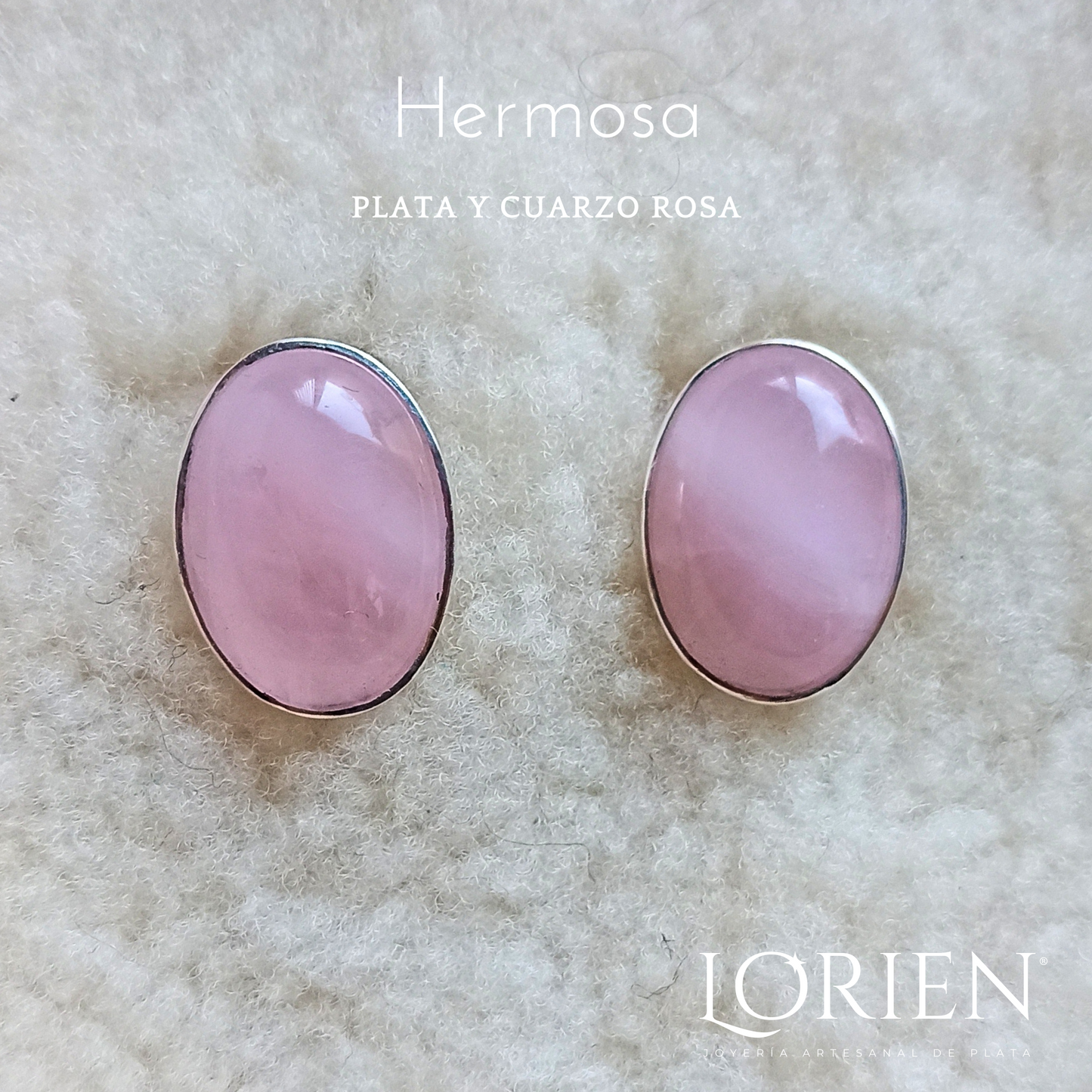Aretes "Hermosa" plata 925 y piedra