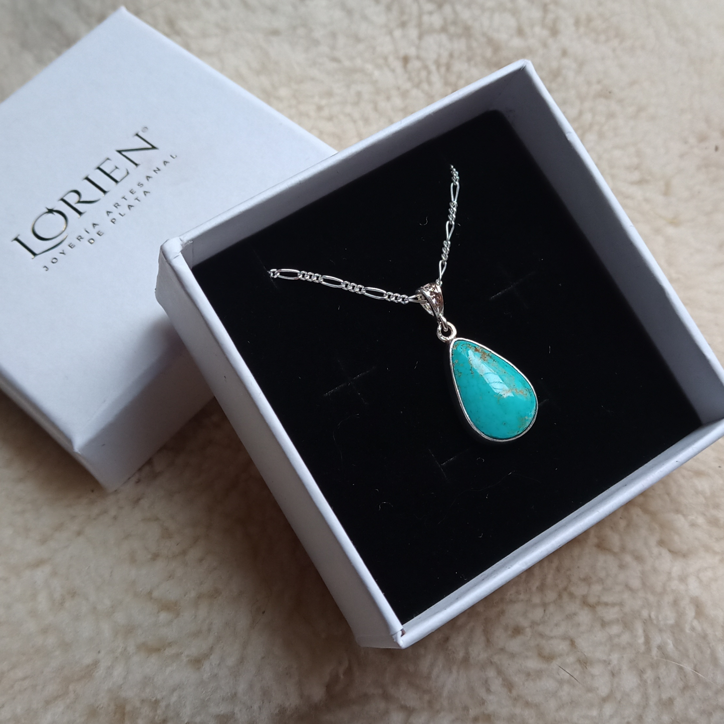 Collar "Cancún" de plata y turquesa genuina