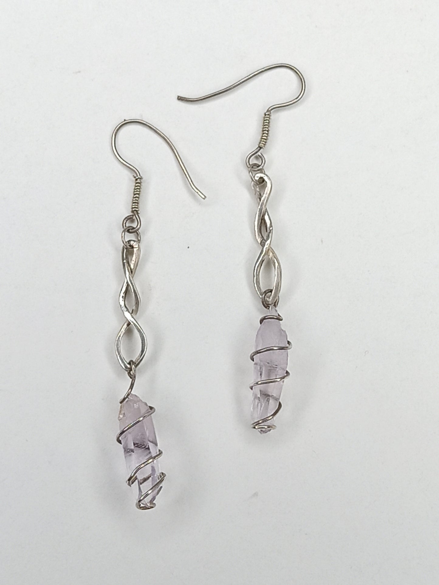 Aretes "Maestro" de plata 925 con puntas de amatista