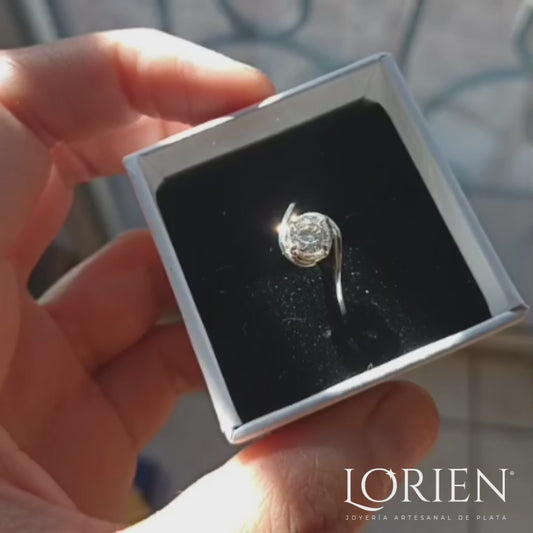 Anillo de promesa / compromiso "Ensueño" en plata 925