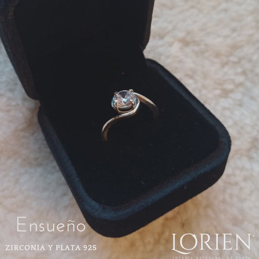 Anillo de promesa / compromiso "Ensueño" en plata 925
